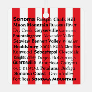 En Métal Ornement des AVA de vin de Sonoma