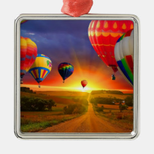 En Métal Ornement des ballons à air chaud
