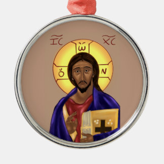 En Métal Ornement d'icône du Christ