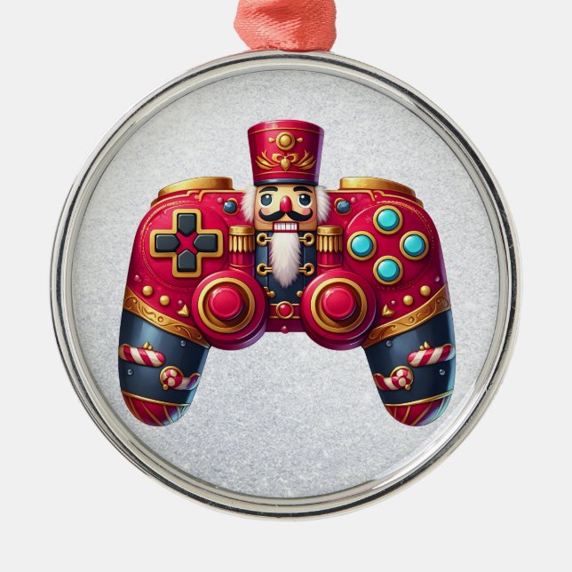 En Métal Ornement du contrôleur de jeu Nutcracker (Devant)