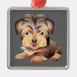 En Métal Ornement du Yorkshire Terrier