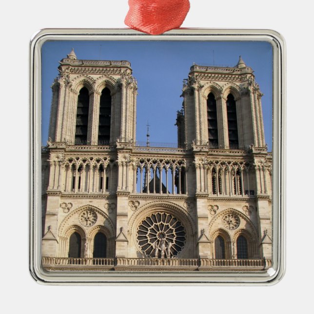 En Métal Ornement élégant avec Notre Dame de Paris (Devant)