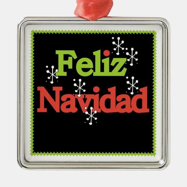En Métal Ornement Feliz Navidad (Devant)
