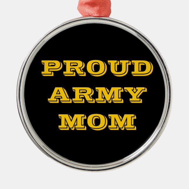 En Métal Ornement Fière maman de l'armée (Devant)