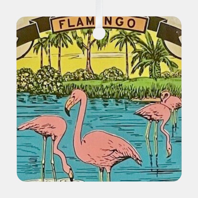 En Métal Ornement Flamant Vintage (Recto)