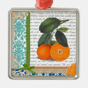 En Métal Ornement orange vintage de fruit de la Floride