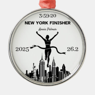 En Métal Ornement personnalisé pour le marathon de New York