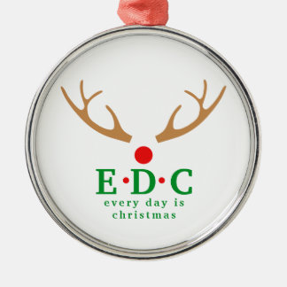 En Métal Ornement Rond Chaque Jour est Noël