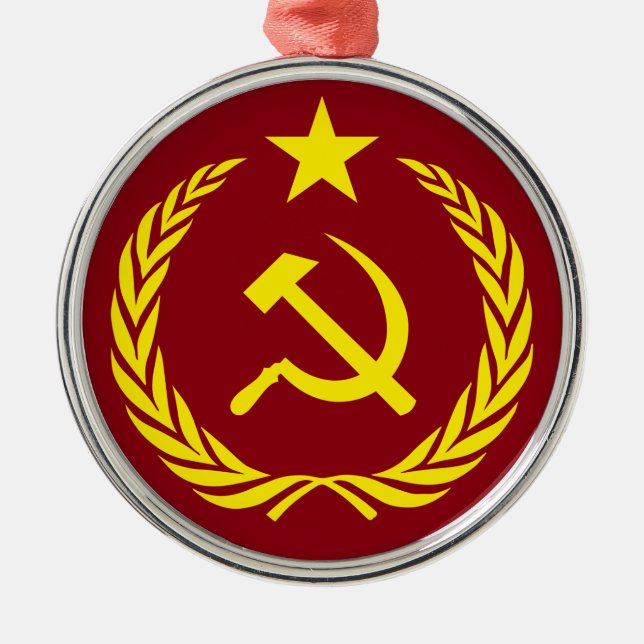 En Métal Ornement rond de la meilleure qualité de drapeau (Devant)