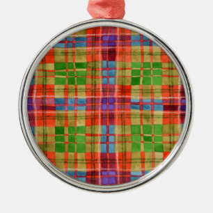 En Métal Ornement Rond Premium Tartan MAC RAE