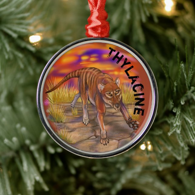 En Métal Ornement Thylacine (Arbre)