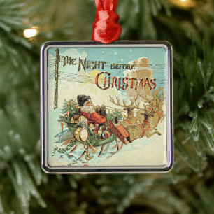 En Métal Père Noël Vintage Père Noël Ornement