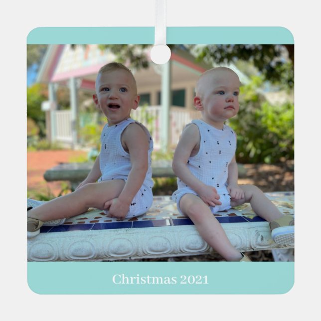 En Métal PHOTO METAL Ornement avec les noms sur le dos. (Recto)