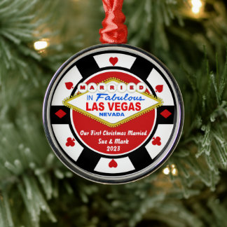 En Métal Premier Noël Marié Ornement Vegas 2023