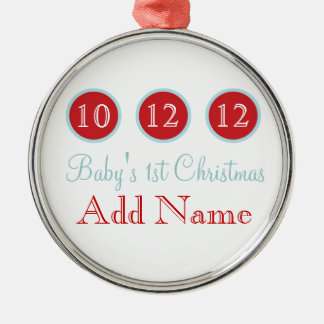 En Métal Premier ornement de Persoanlized de Noël du bébé