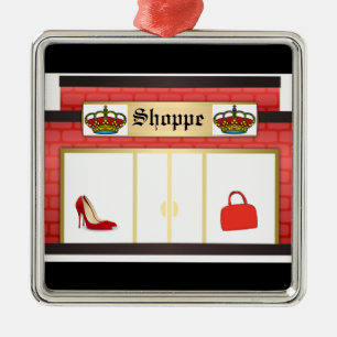 En Métal Shopping Thème Londres Ornement