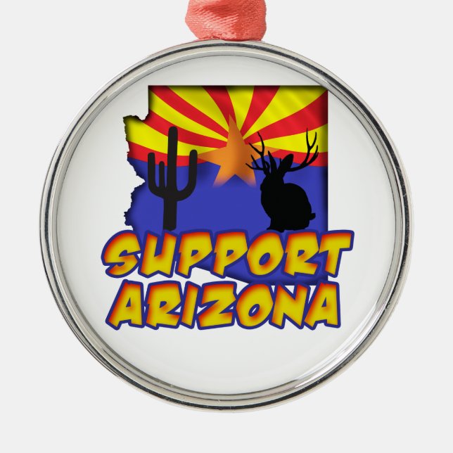 En Métal Soutien Argent Argent Ornement Pendentif Arizona (Devant)