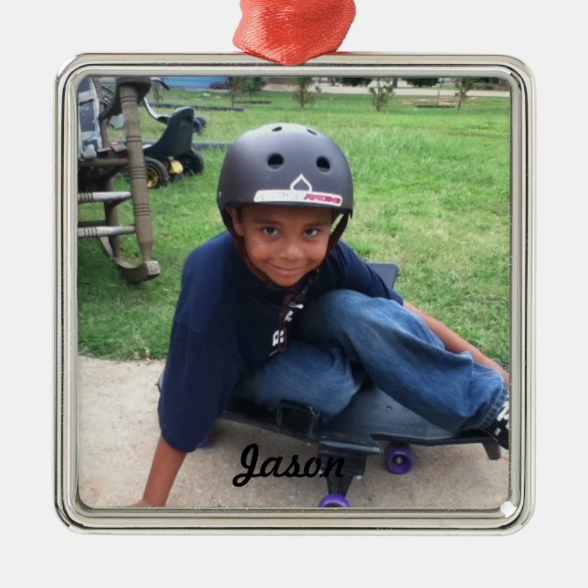 En Métal Votre ornement d'image de vacances (Devant)