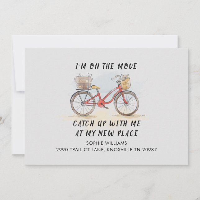 En mouvement avec le vélo de chat Nouvelle adresse (Devant)