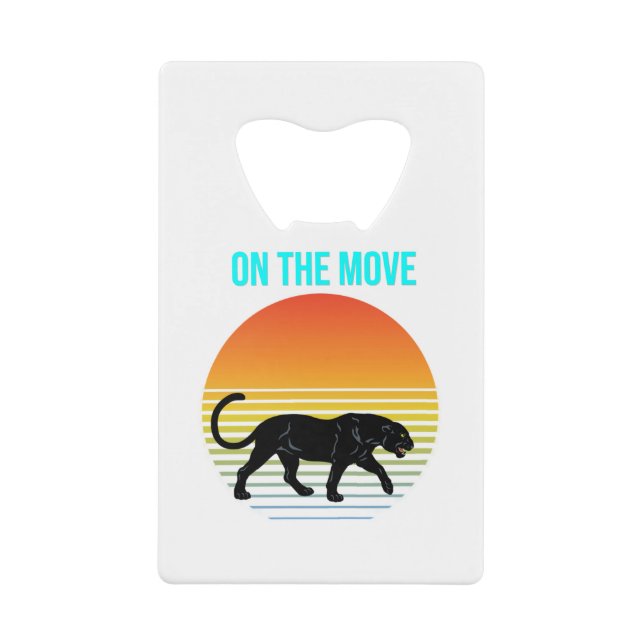 En mouvement - Panther marche sous un coucher de s (Devant)