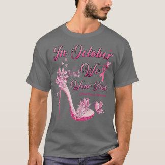 En Octobre Nous Portons Des Papillons Roses Hauts 