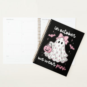 en octobre nous portons Halloween fantôme rose