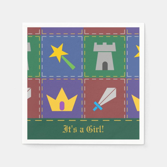 En Papier A Wee One's Imaginaire Quilt Baby shower serviette (Devant)