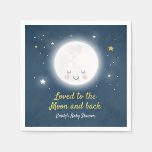 En Papier Aimé à la lune et à la serviette arrière de ba