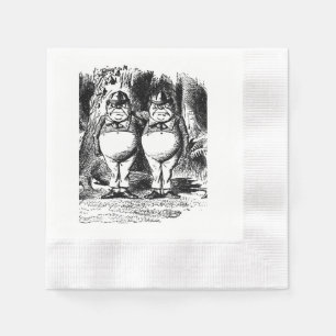 En Papier Alice au pays des merveilles Tweedle la serviette