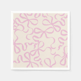 En Papier Baby shower de serviette rose élégant Coquette Bow
