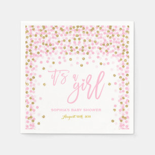 En Papier Baby shower d'or de rose de serviette de baby