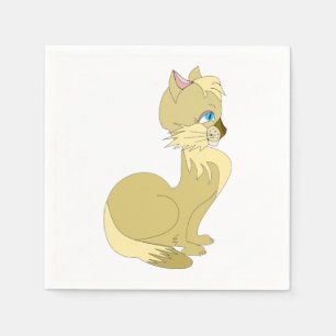 En Papier Belle serviette de chat - Personnalisable