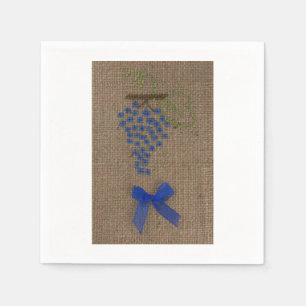 En Papier Broderie à la main raisins serviette