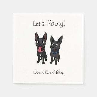 En Papier Cartoon Pet cocktail serviette