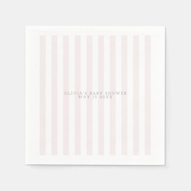 En Papier Chariot de golf rose baby shower serviette (Devant)