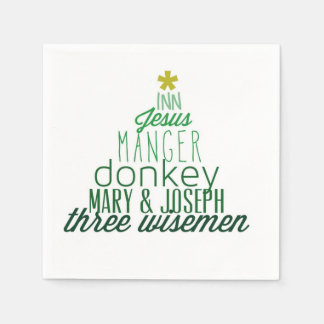 En Papier Christ dans la serviette de Noël