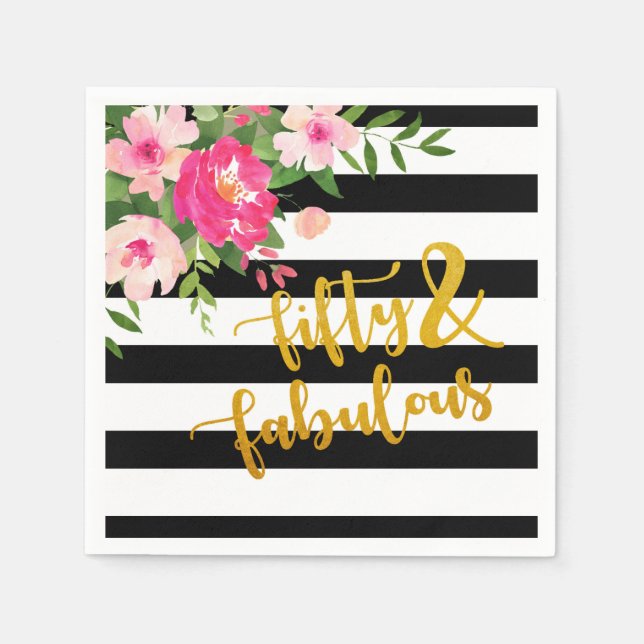 En Papier Cinquante et fabuleuse serviette - Grandes bandes  (Devant)