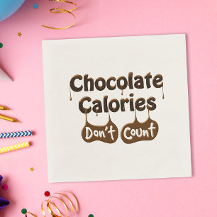 En Papier Citation de serviette amusante - Les calories de c