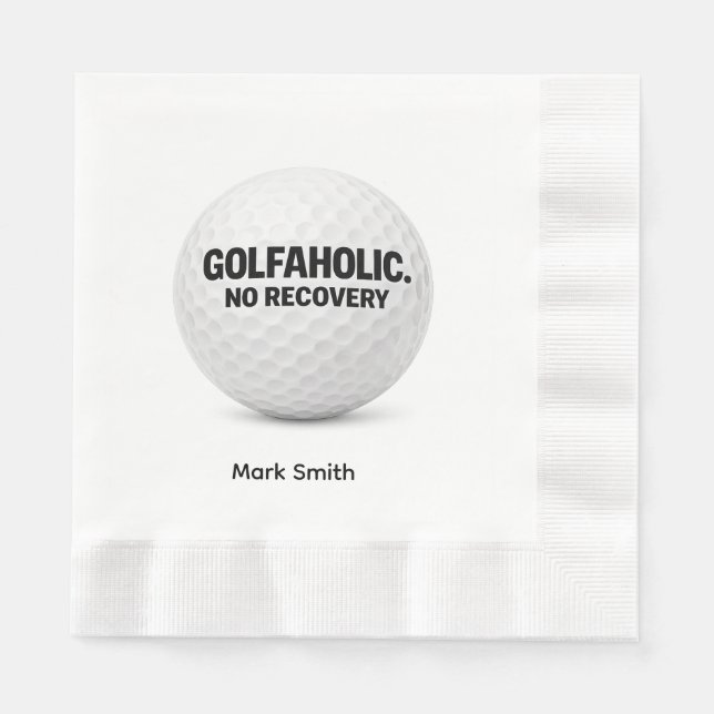 En Papier Citation drôle d'obsession de golf pour serviette  (Devant)
