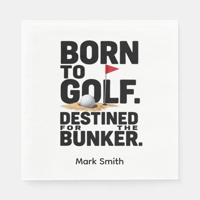 En Papier Citation drôle d'obsession de golf pour serviette  (Devant)