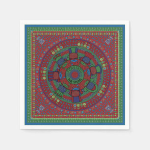 En Papier Cocktail Pâque Serviette Motif table Seder