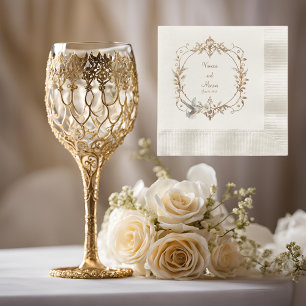 En Papier Colombe blanche Minimaliste Serviette de cocktail