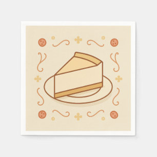 En Papier Conception de serviette carrée – Élégant cheesecak
