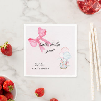 En Papier Conception de serviette pour baby shower rose
