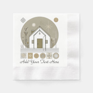 En Papier Conception minimaliste de serviette géométrique