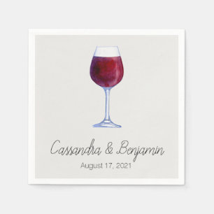En Papier Dégustation de vin ou de douche Cocktail Serviette