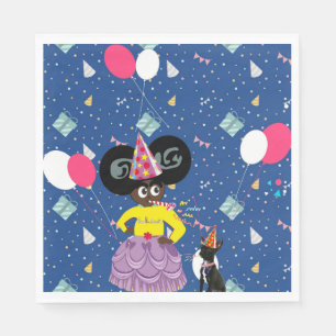 En Papier Ella B. Jenkins serviette de fête bleu