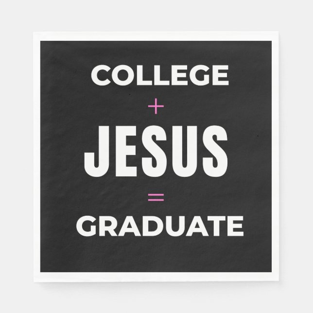En Papier Faculté Serviette + Jésus = Diplômé (Devant)