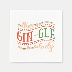 En Papier Fantastique Gin-gle Lady Noël Serviette de table