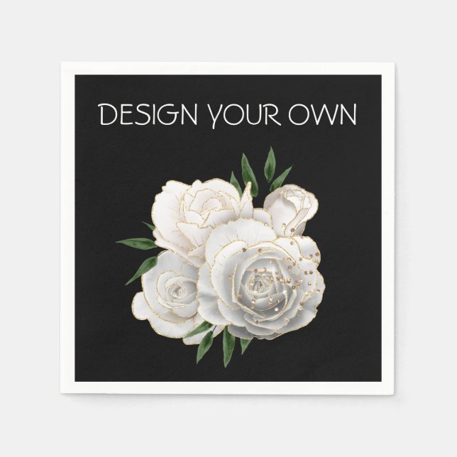 En Papier Floral Conception de votre propre serviette (Devant)
